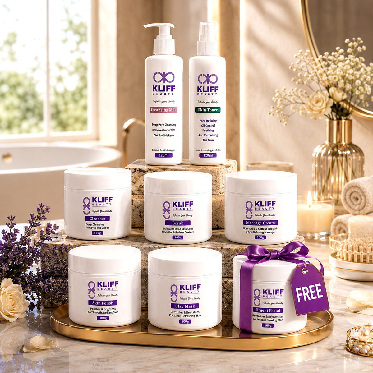 Facial Essentials — Small Care Bundle | 7 Products + 1 FREE
