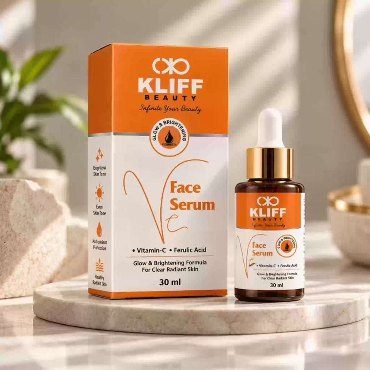 KLIFF Beauty Vitamin C Face Serum – Brightening & Glow